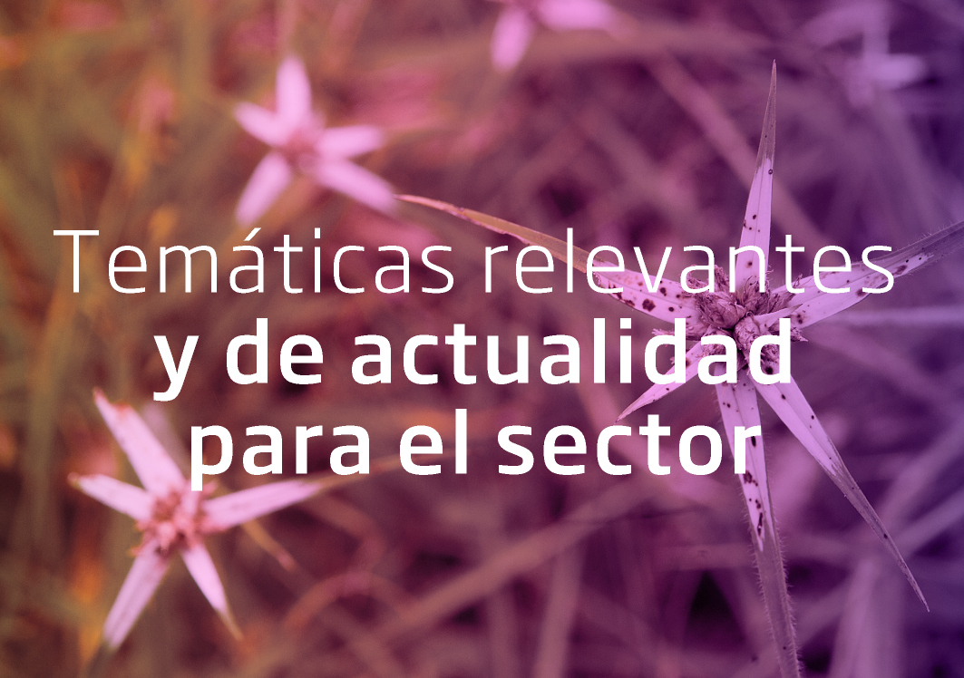 Temáticas relevantes y de actualidad para el sector